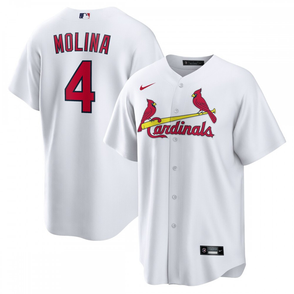 Yadier Molina St. Louis Cardinals Home Replica Player Name Jersey - White-Pro Kit Vault | Brand New 26/27 Sports Jerseys